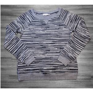 🖤 Trina Turk Stretch Jersey Sweatshirt Sweater – Women’s S – Gray/Black/White